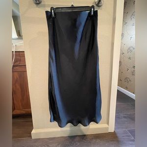 Leith brand silk black midi skirt from Nordstrom.  Size Medium.  Worn once.